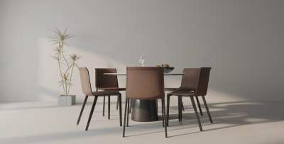 现代餐桌椅组合3D模型下载